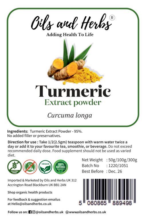 Turmeric Extract Powder contains Curcuminoids 95%