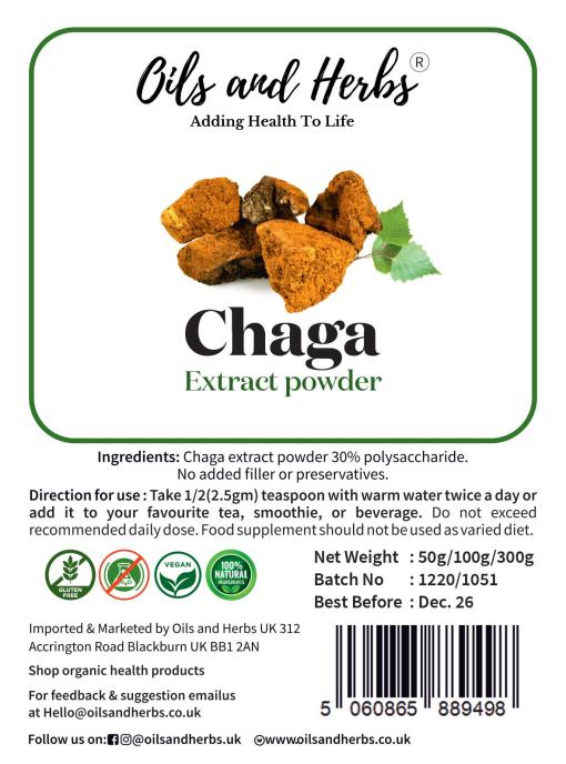 High Strength Chaga extract powder 30% polysaccharide