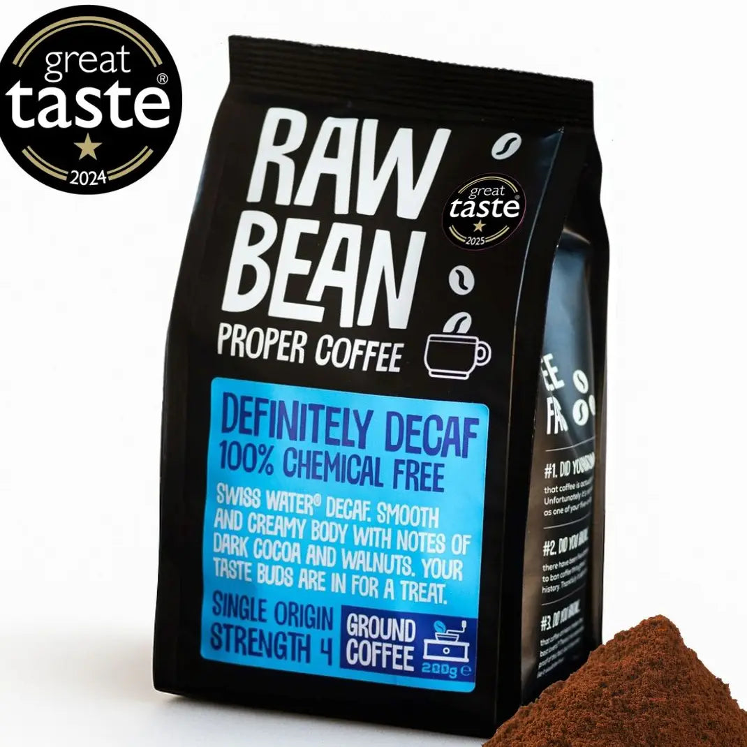 Raw Bean Definitely Decaffeinated Single Origin Ground Coffee 200g
