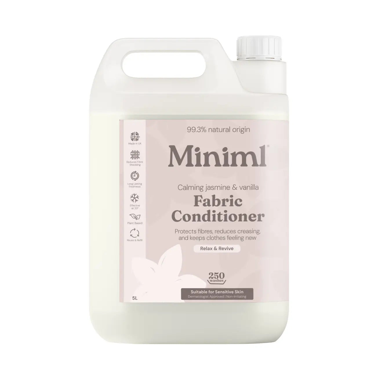 Miniml Fabric Conditioner - Calming Jasmine + Vanilla - 5L