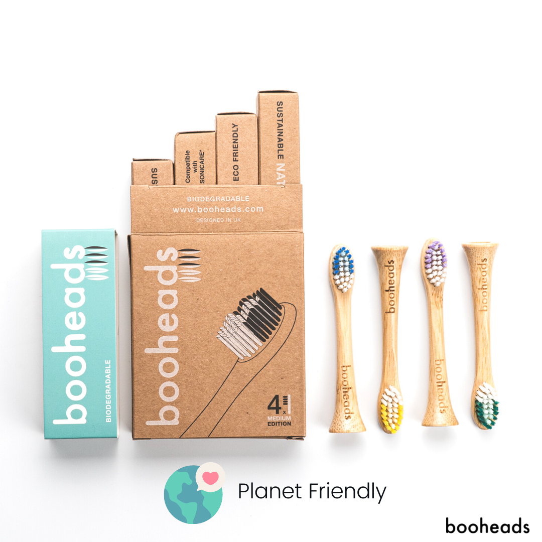 Soniboo - Bamboo Electric Toothbrush Heads Compatible with Sonicare* | Deep Clean 4PK Multi