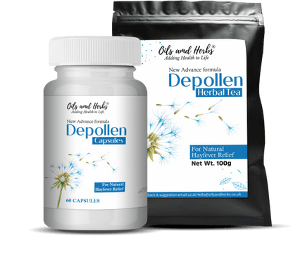 Natural Hay Fever Capsules & Essential oil blend pack - 100% Herbal Supplement