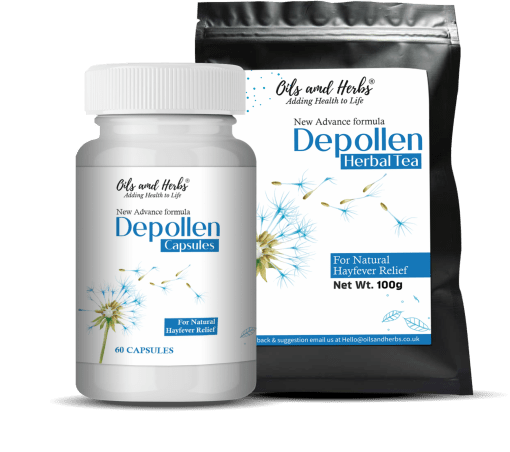 Natural Hay Fever Capsules & Essential oil blend pack - 100% Herbal Supplement