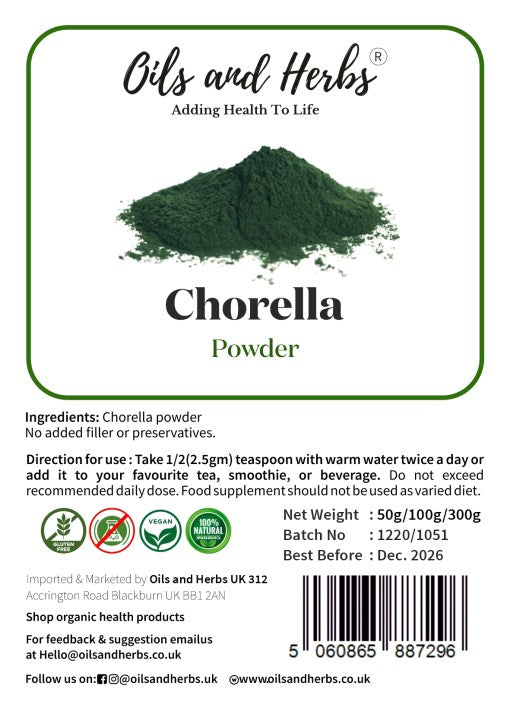 Organic Chorella Powder-100% Pure and Natural