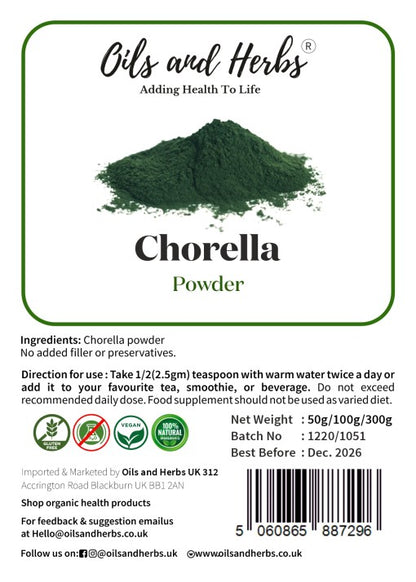 Organic Chorella Powder-100% Pure and Natural
