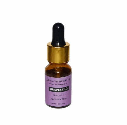 Natural Grapeseed Oil 10ml 100% Pure & Therapeutic Grade