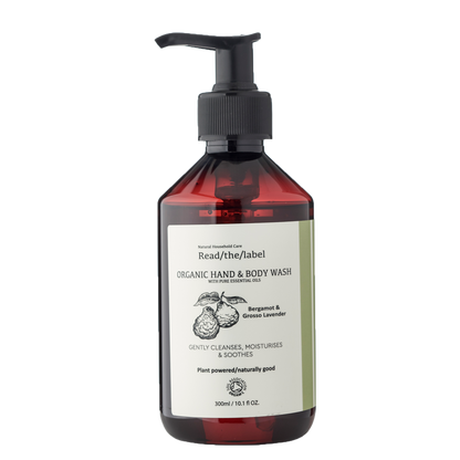 Organic Hand and Body Wash - Bergamot and Grosso Lavender 300ml