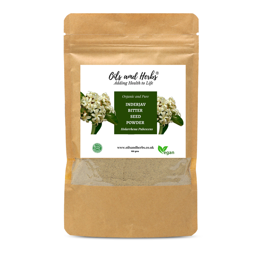 Organic Inderjav Bitter Seed Powder Holarrhena Pubescens