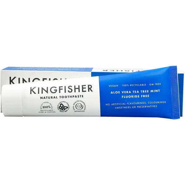 Kingfisher Natural Aloe Vera, Tea Tree and Mint Toothpaste Fluoride Free 100ml