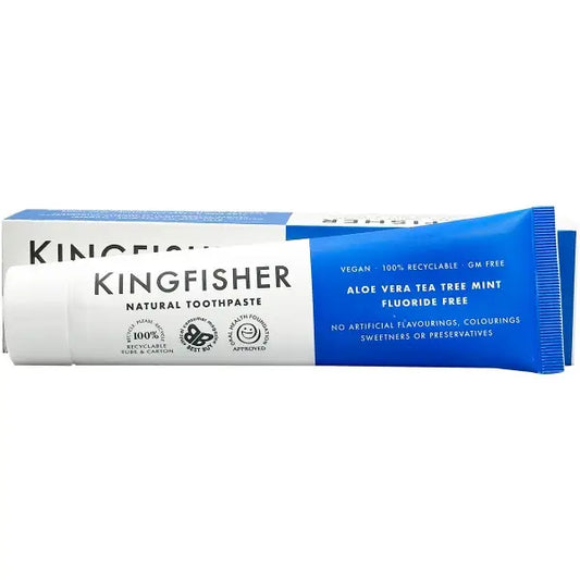 Kingfisher Natural Aloe Vera, Tea Tree and Mint Toothpaste Fluoride Free 100ml