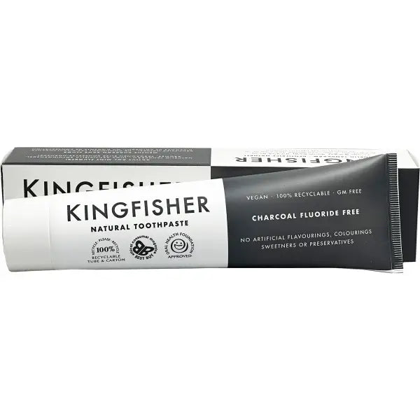 Kingfisher Activated Charcoal Mint Toothpaste Fluoride Free 100ml