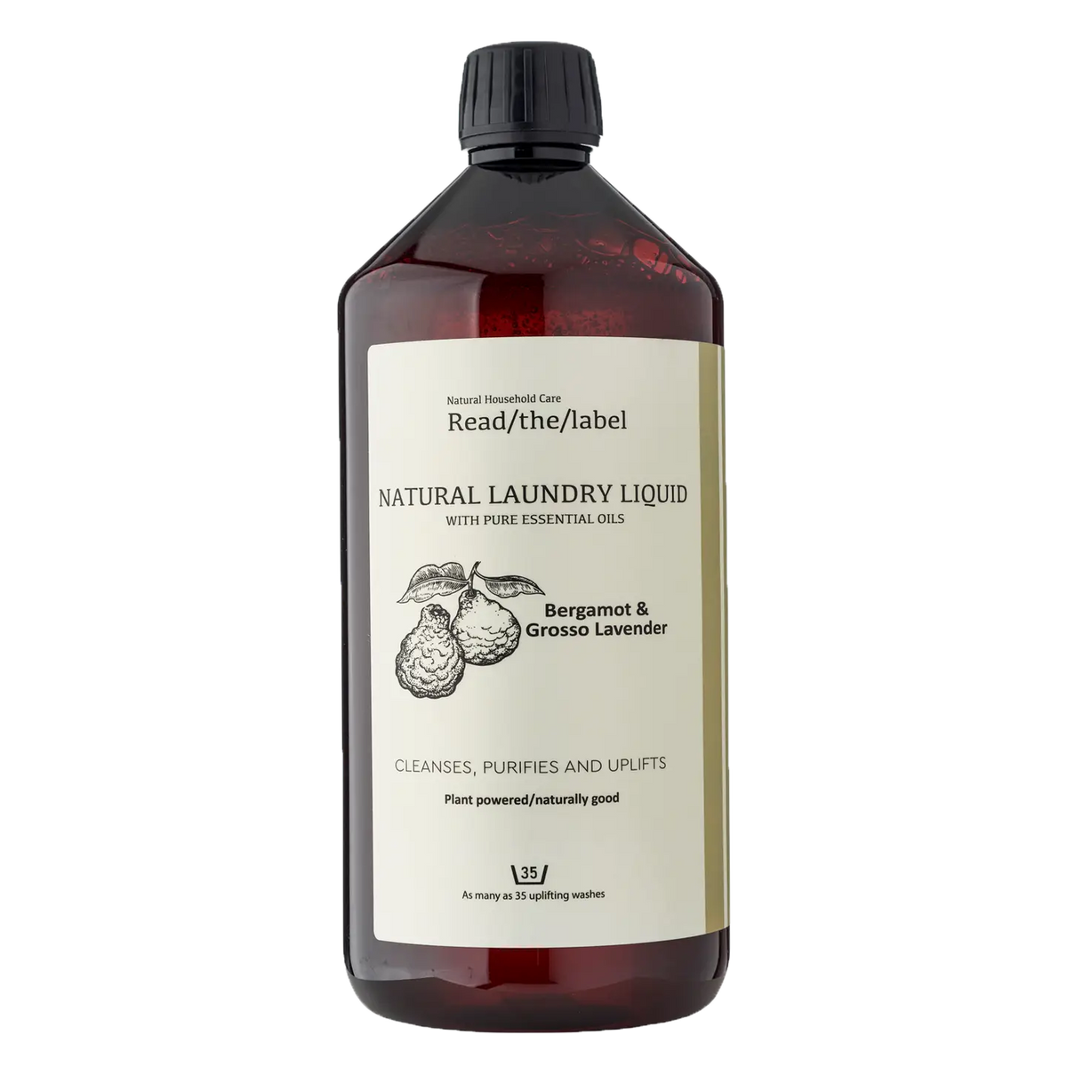 Natural Laundry Liquid- Bergamot & Grosso Lavender 1000ml