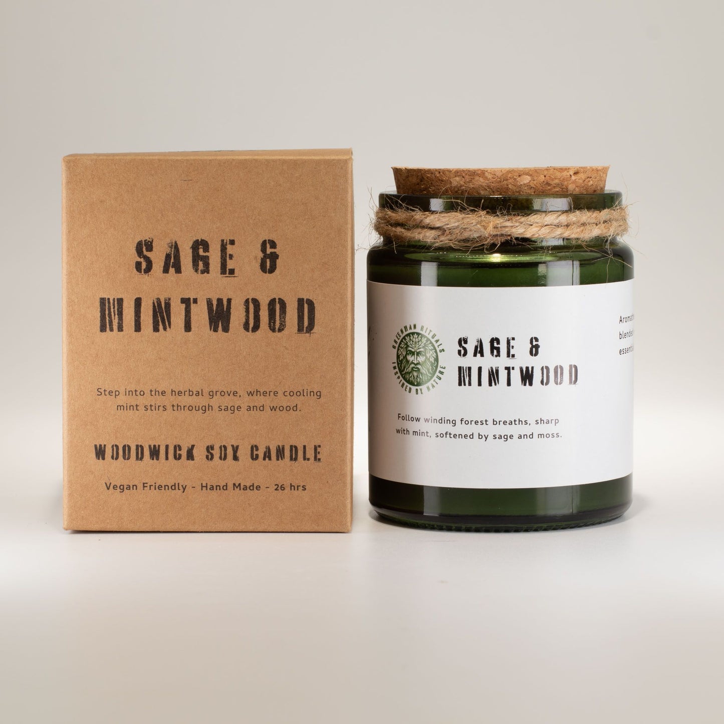 Greenman Woodwick Soy Candle