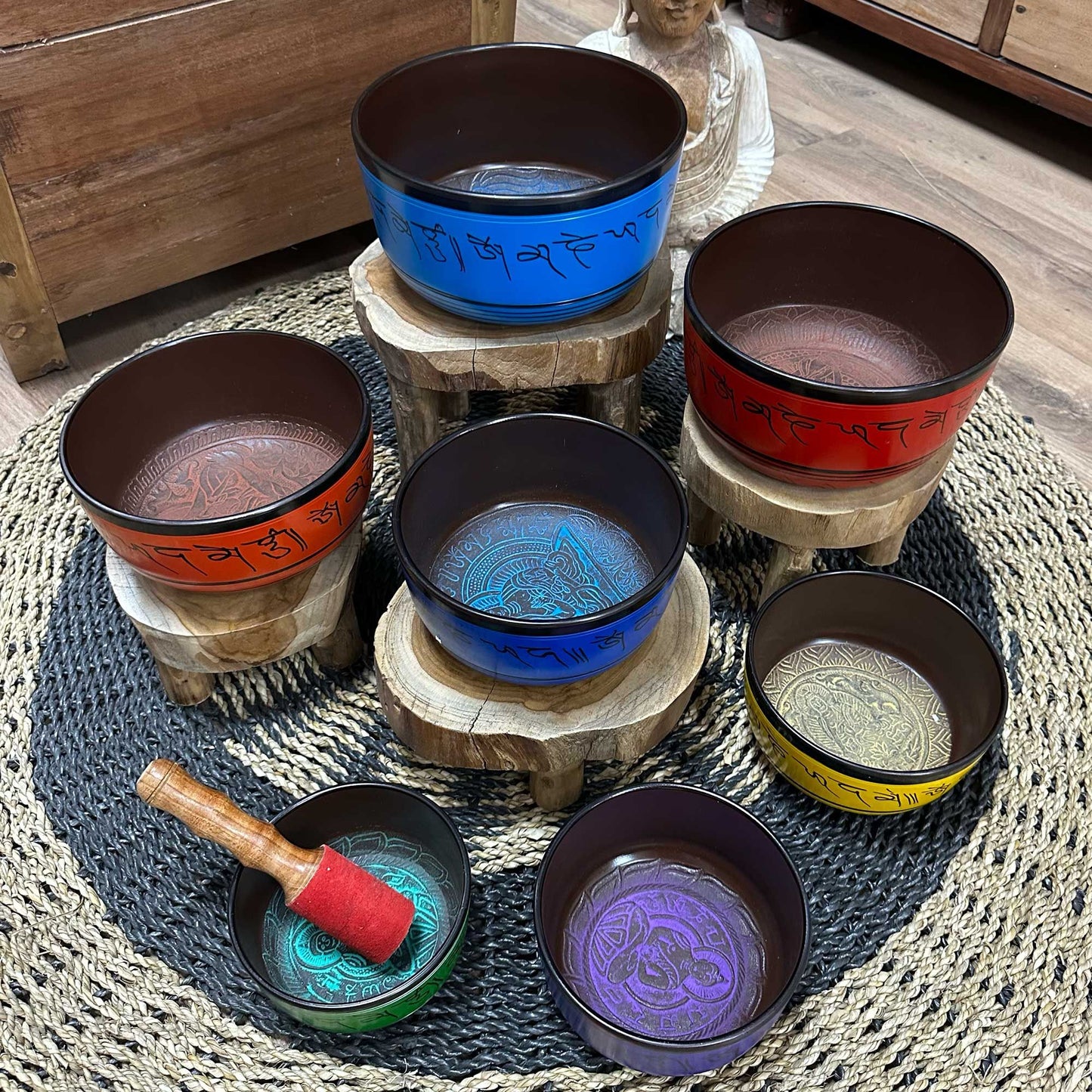 Small Chakra Set of  Seven Singing Bowls
