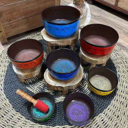 Small Chakra Set of  Seven Singing Bowls