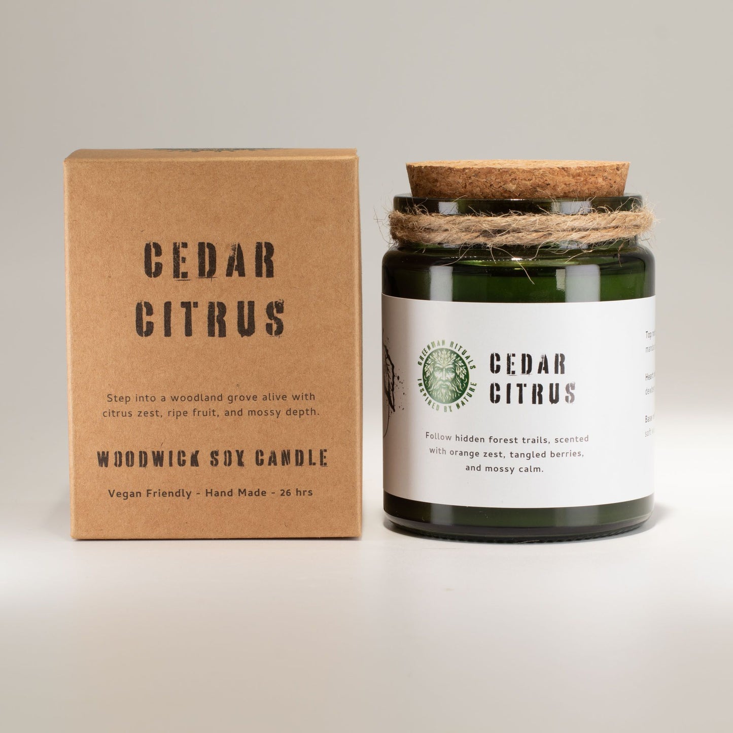 Greenman Woodwick Soy Candle