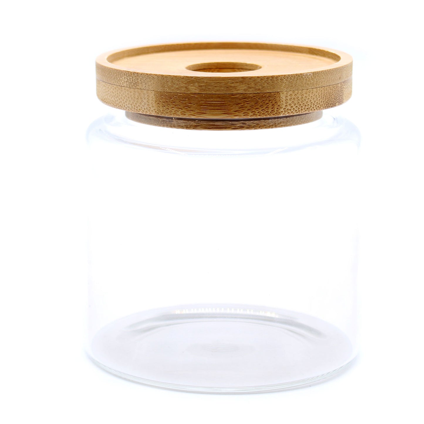 Cottage Bamboo Glass Jar