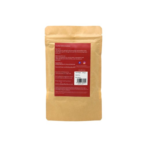 Organic Pomegranate Peel Powder - Punica granatum - 100% Pure Clean and Natural