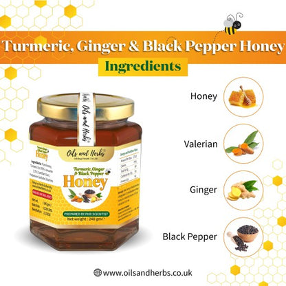 Mixed Turmeric Ginger & Black Pepper Honey