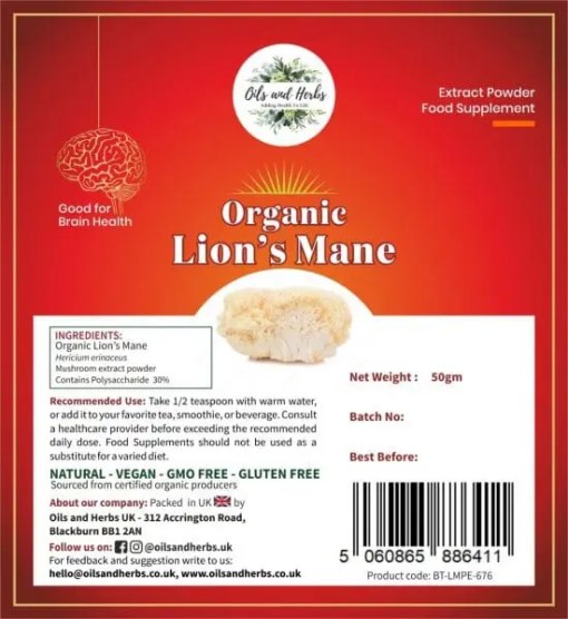 Lion Mane Mushroom Extract Powder
