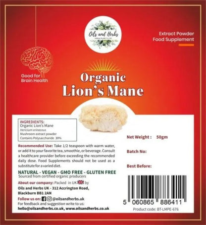 Lion Mane Mushroom Extract Powder