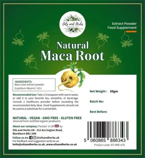 Maca Root Extract Powder 50gms