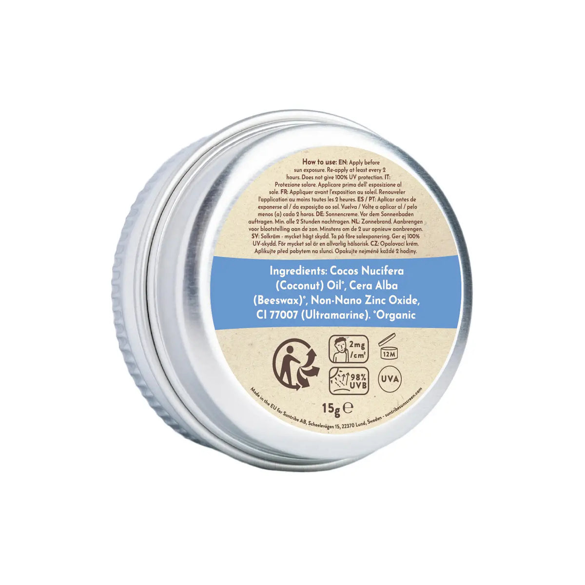 Suntribe Organic Mineral Face & Sport Zinc Sunscreen Spf 50