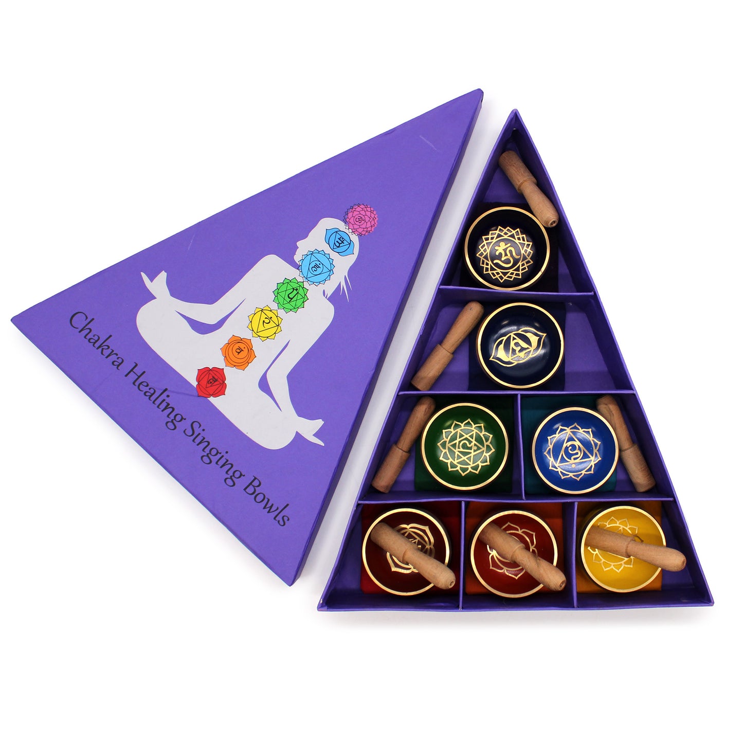 Chakra Pyramid Singing Bowls