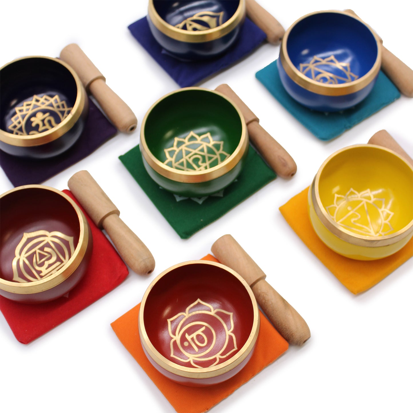 Chakra Pyramid Singing Bowls