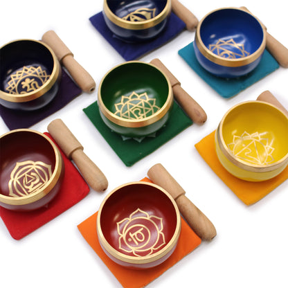 Chakra Pyramid Singing Bowls