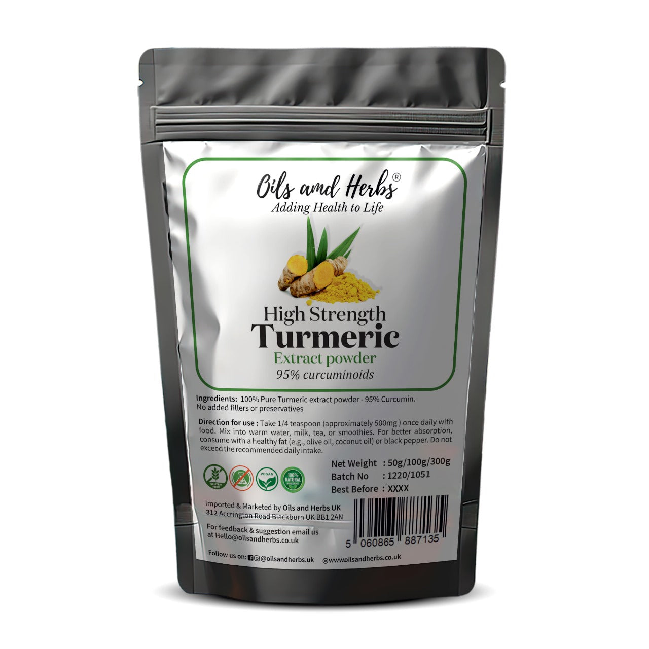 High Strength Turmeric Extract powder 95% curcuminoids